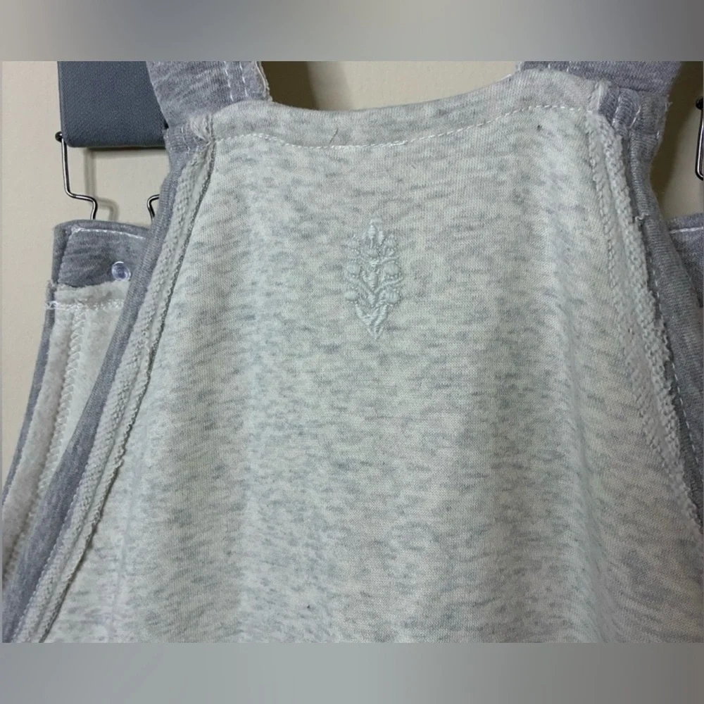 NWT Free People Movement M Making It Overalls in Heather Gray Combo New $168 - Picture 4 of 10